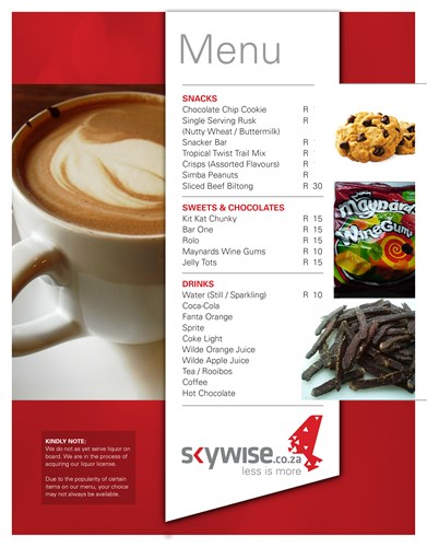 Snack Menu